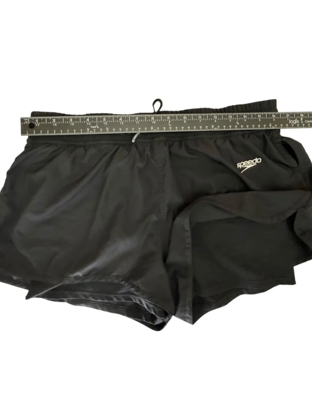 Speedo Women’s 14 Gym2Pool 2-in-1 Run Swim Shorts Black Built In Liner Pockets